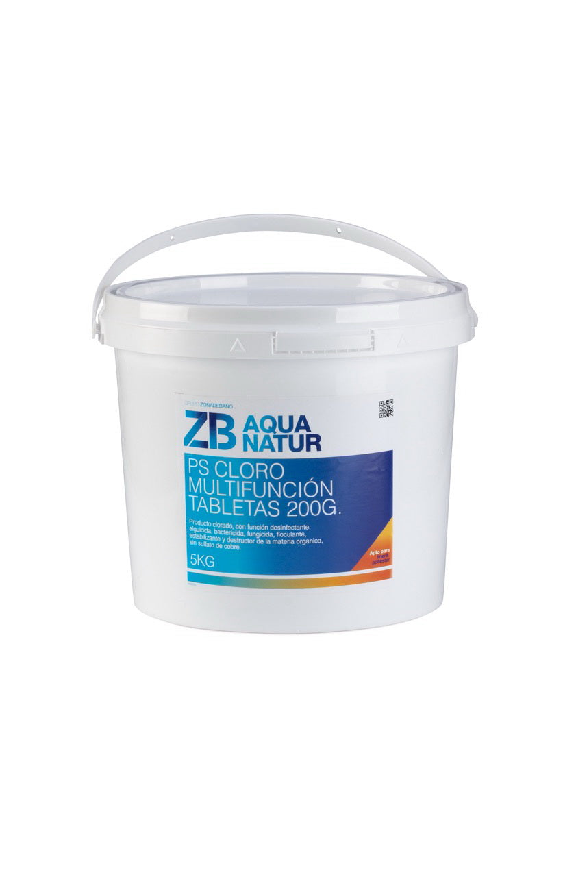 CLORO MULTIFUNCIÓN TABLETAS 200G 5KG AQUANATUR